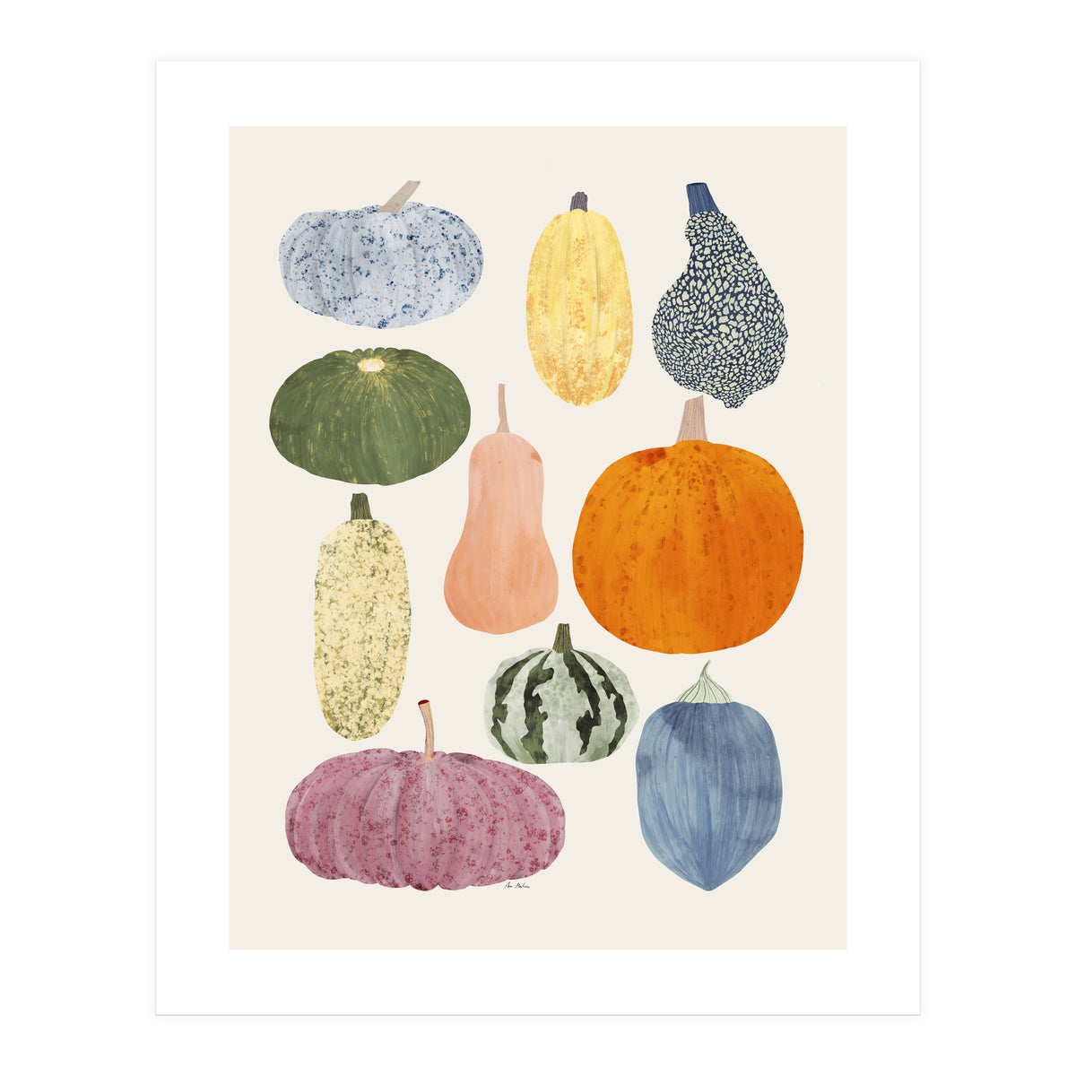 Still Life Of Pumpkins (Print Only)