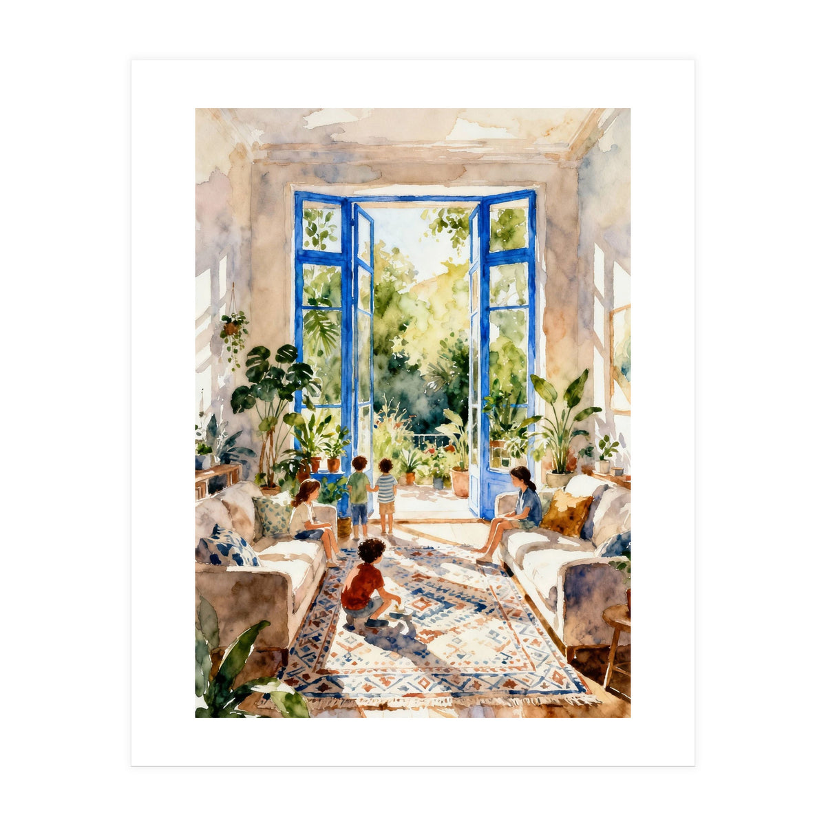 Matisse Inspired Family Room (Print Only)