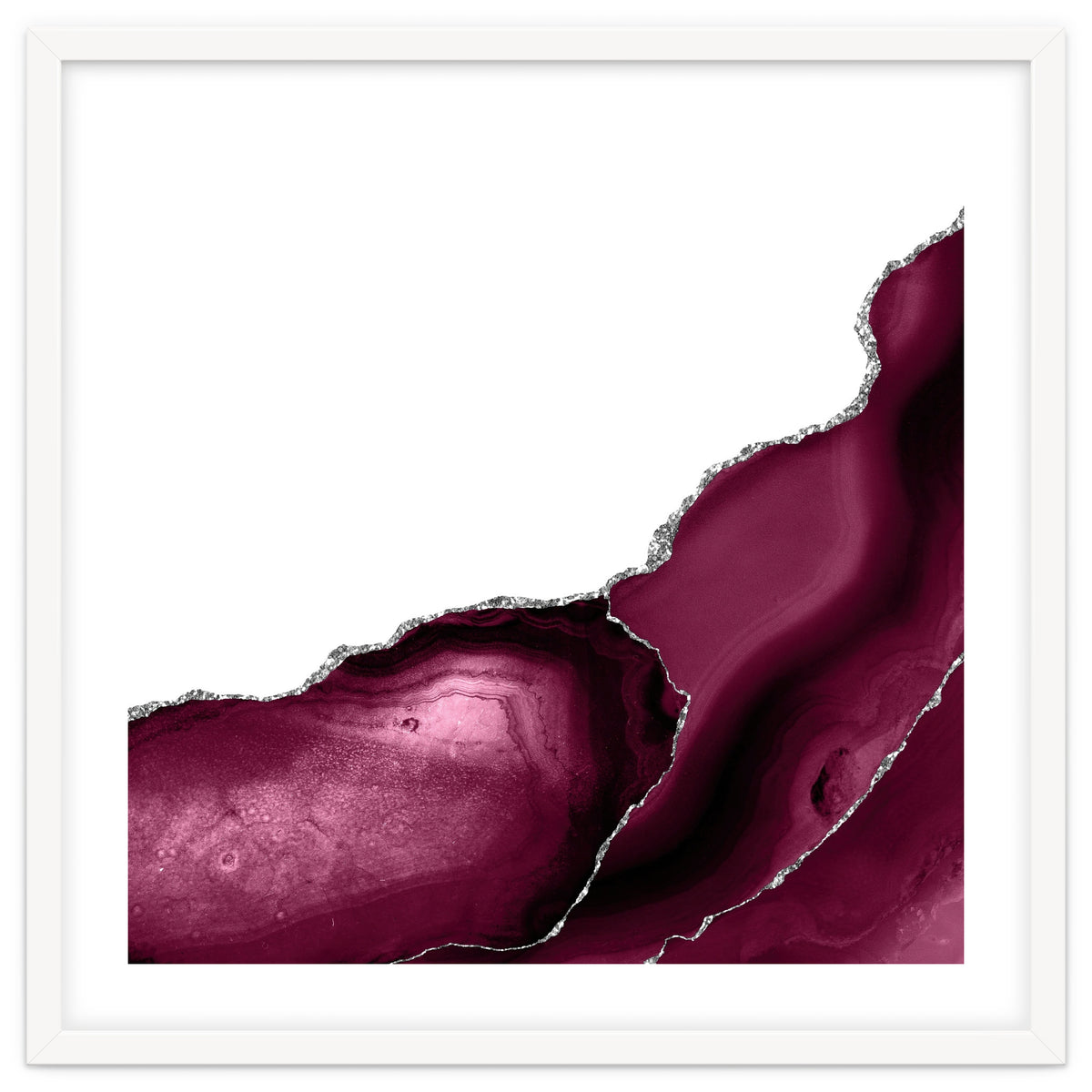 Burgundy & Silver Agate Texture 12