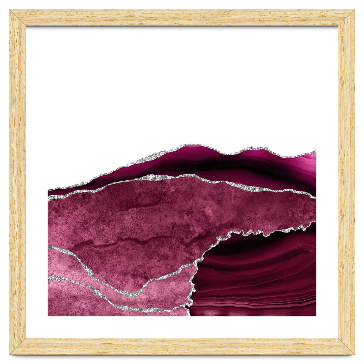 Burgundy & Silver Agate Texture 14