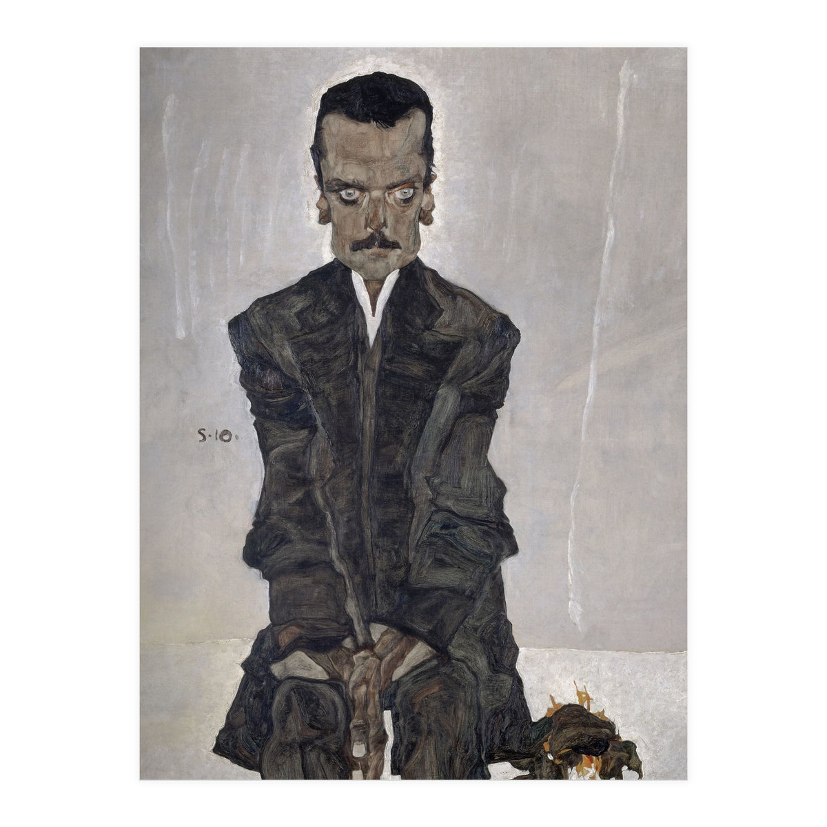 'Portrait of the Publisher Eduard Kosmack', 1910, Oil on canvas. EGON SCHIELE. (Print Only)
