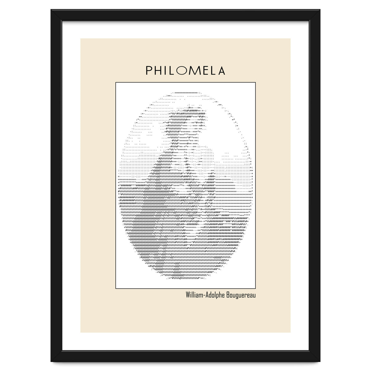 Philomela – William Adolphe Bouguereau (1861) – Ascii Art