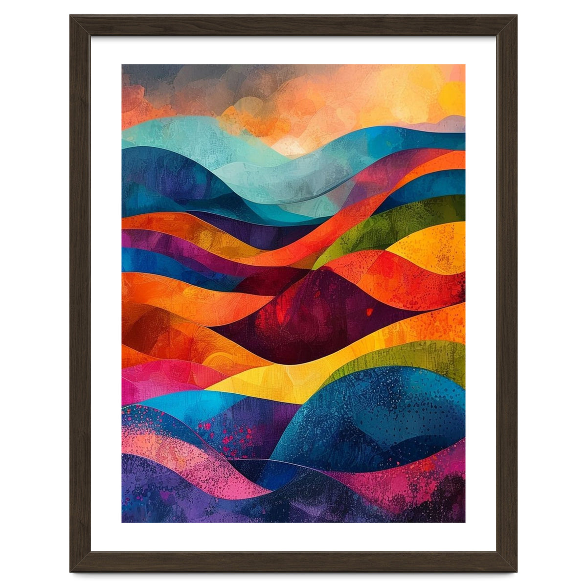 Abstract Rainbow Mountain Landscape