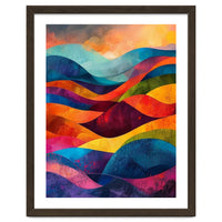 Abstract Rainbow Mountain Landscape