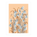 Linocut Flower Meadow Peach Fuzz (Print Only) thumbnail
