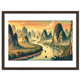 Vintage China, Guilin Karst Mountains Poster thumbnail