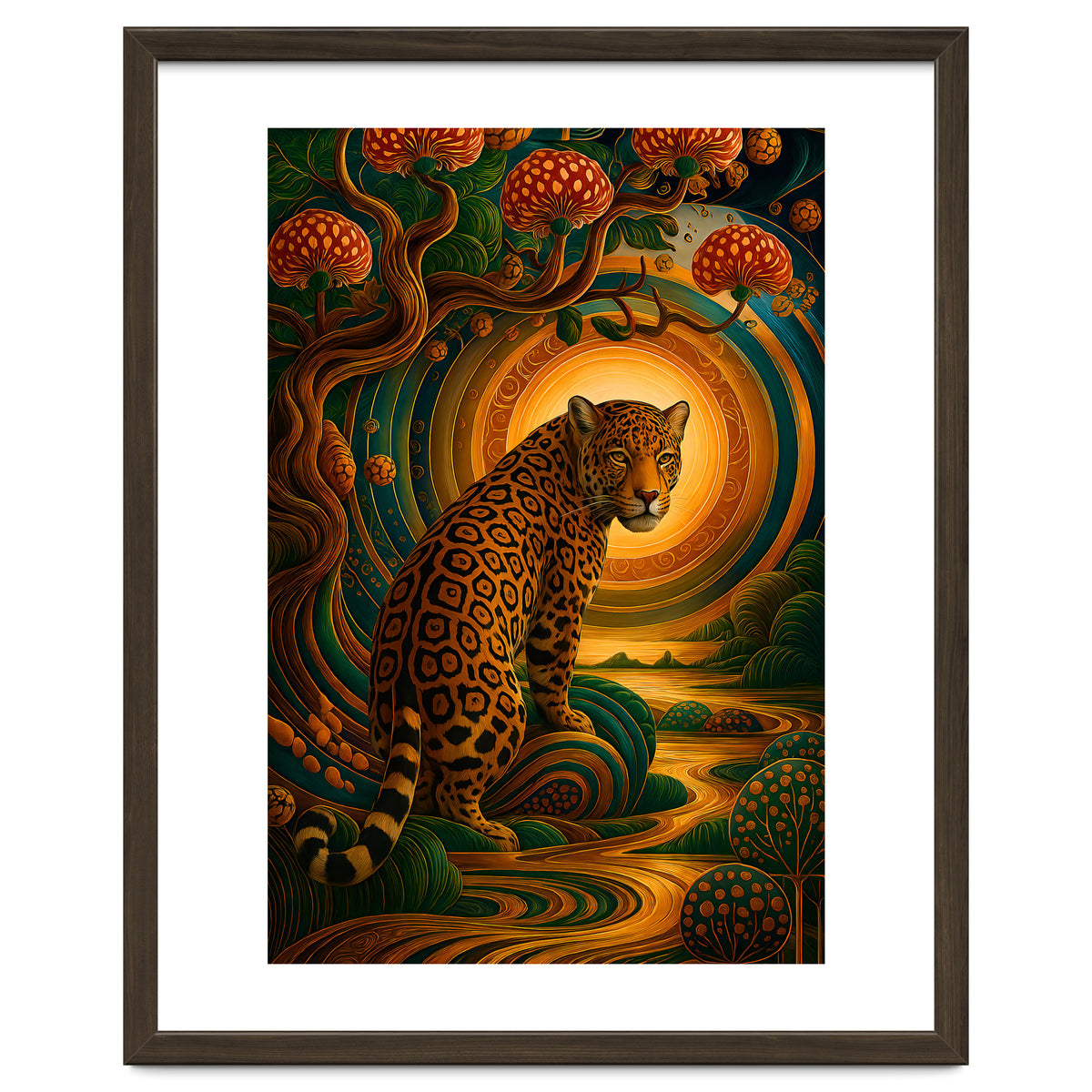 Leopard in Retro Contemporary Aesthetics