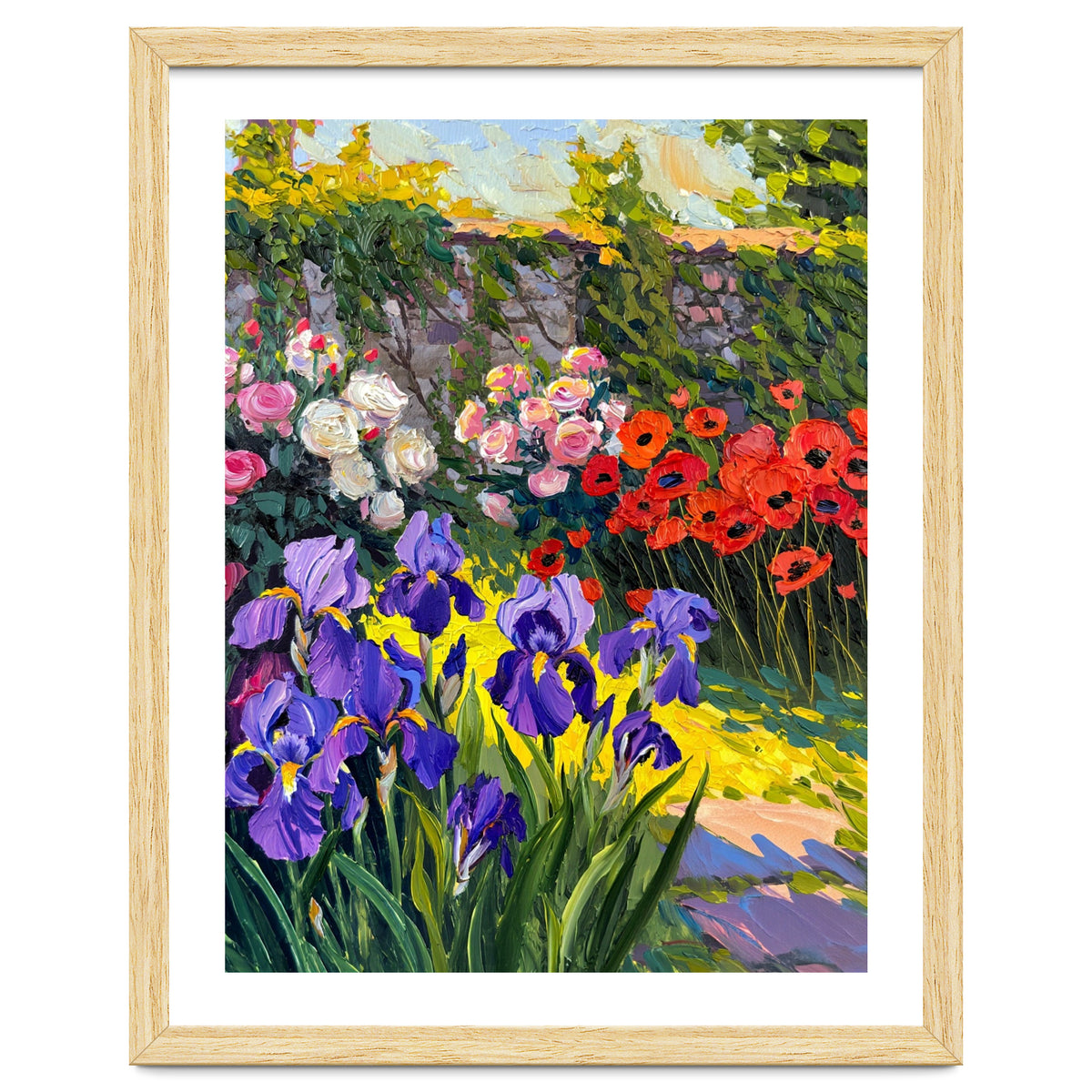 Sun-Drenched Secret Garden Oil Painting