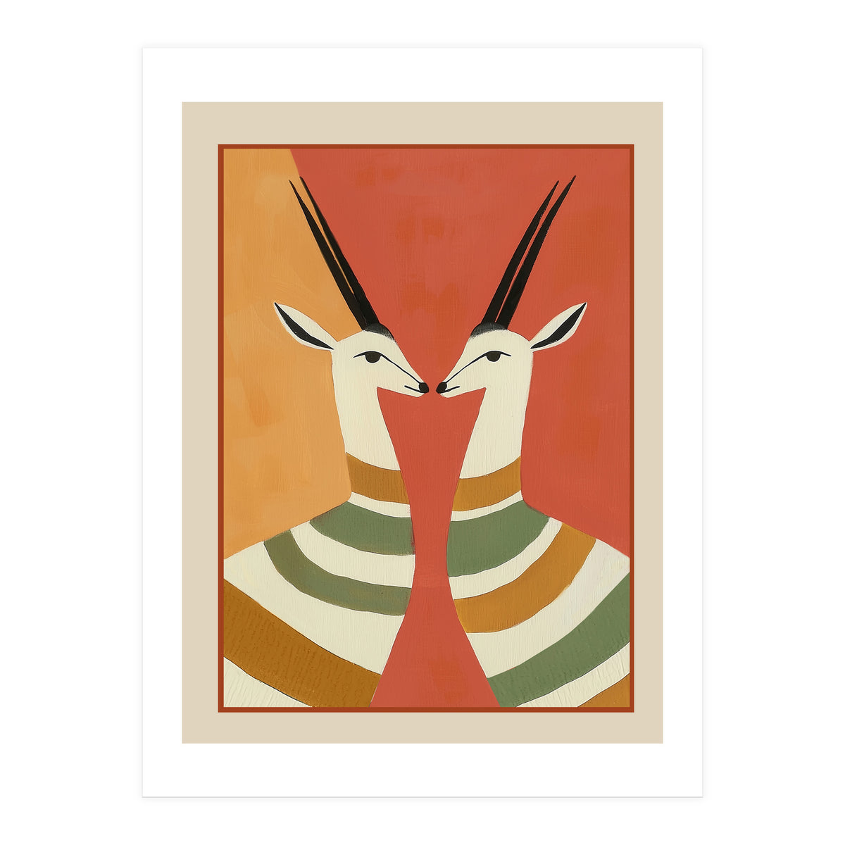 Two Gazelles In Stillness (Print Only)