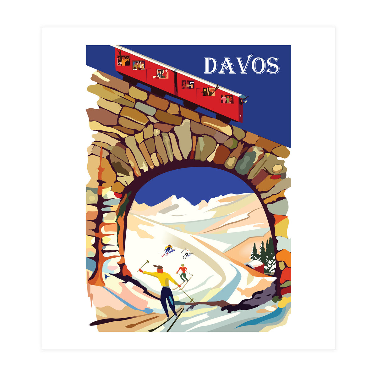 Davos Funicular on the Bridge (Print Only)