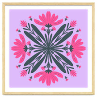 Magenta mandala flowers