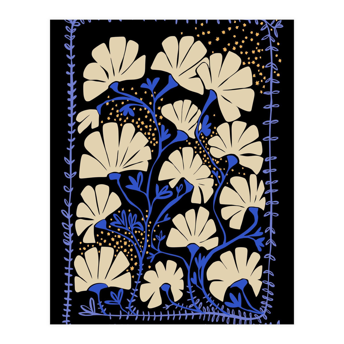 Klimts blooming  black (Print Only)
