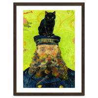 Black Cat on the Postman’s Hat, Van Gogh Inspired Painting