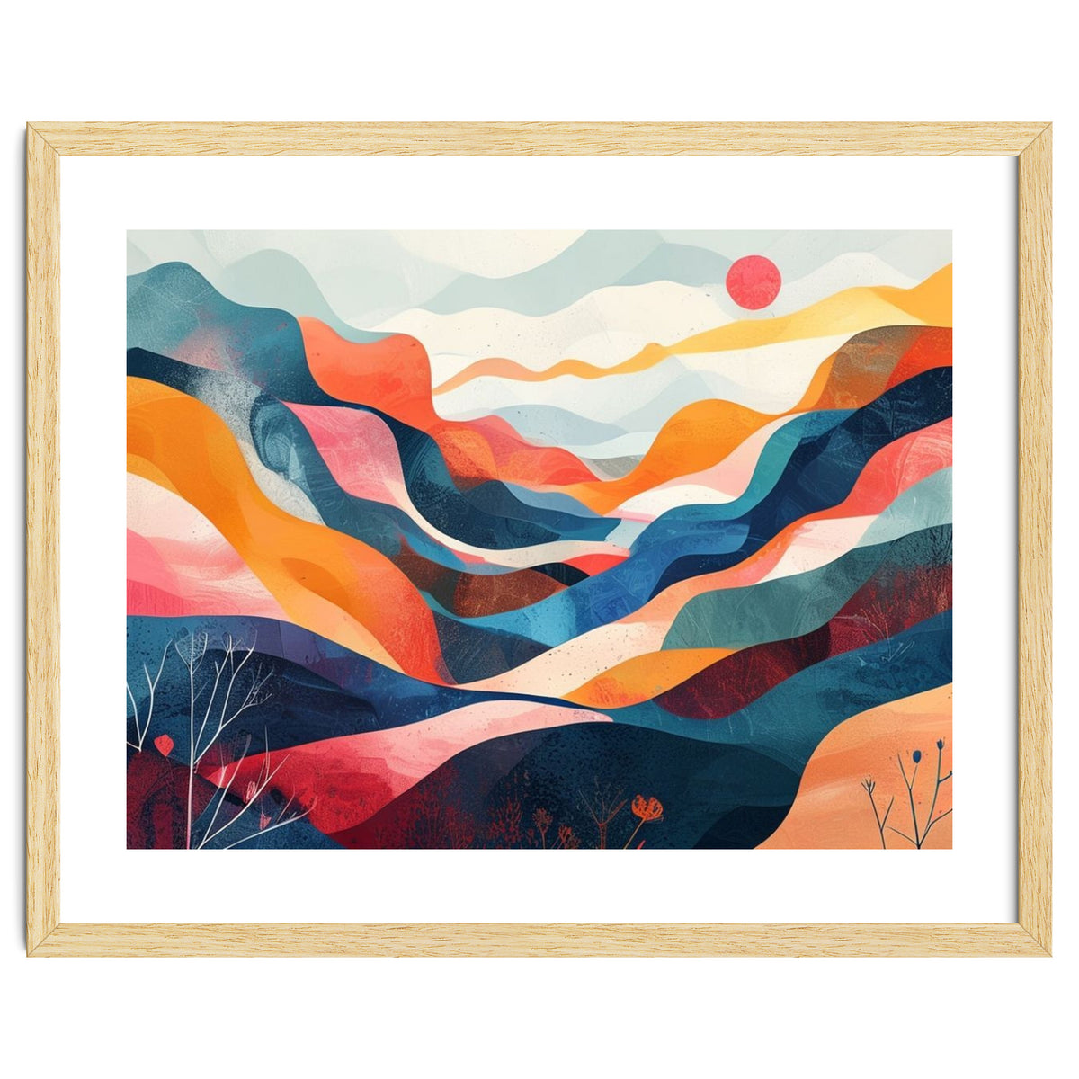 Abstract Mountain Landscape Art