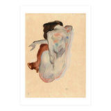 Crouching Nude in Shoes and Black Stockings, Back View. (Print Only) thumbnail