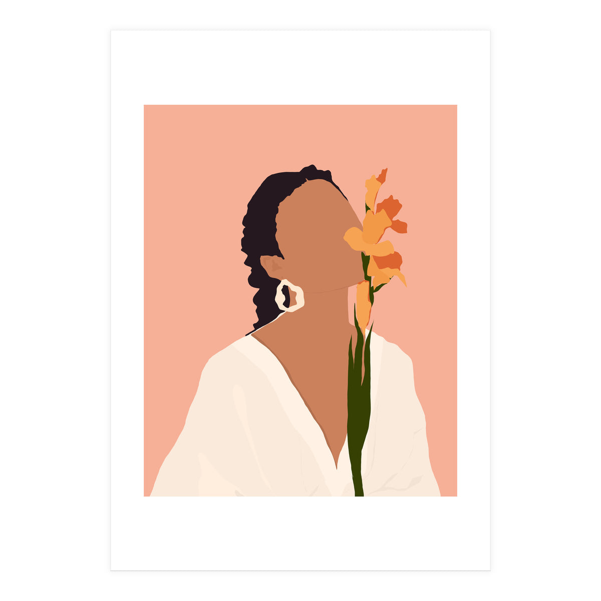 Fervor, Depth Of Feeling, Love Affection Lust Crush, Bohemian Woman Longing Pastel (Print Only)