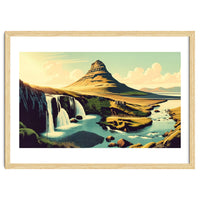 Vintage Iceland, Kirkjufell Mountain Poster
