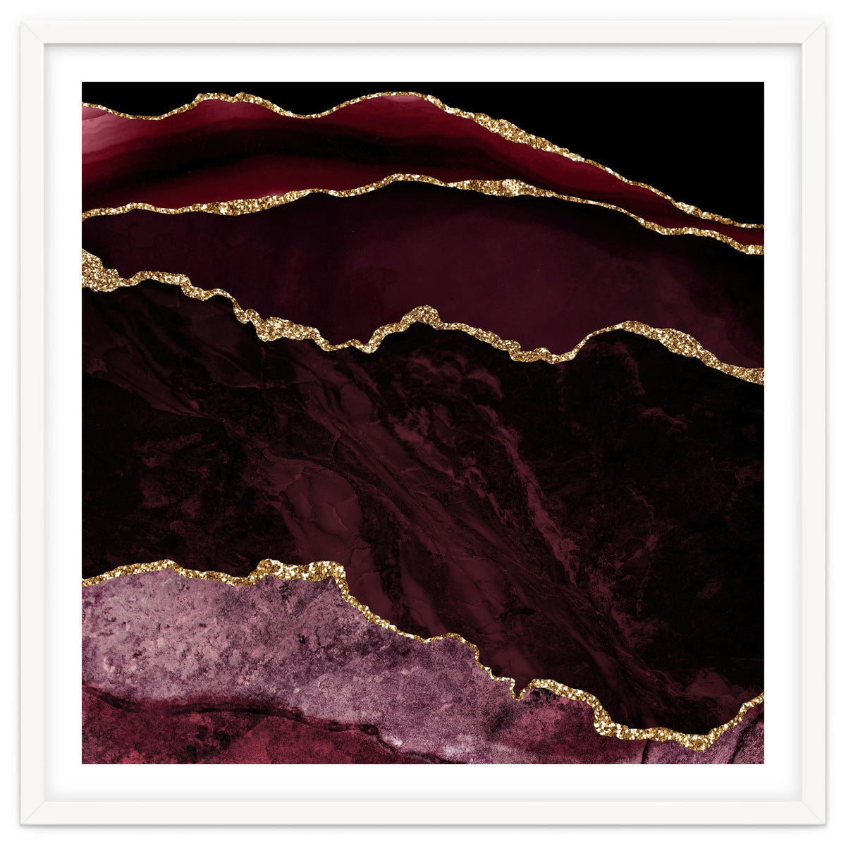 Burgundy & Gold Agate Texture 02