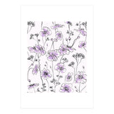 Wild Roses Floral Pattern - Purple (Print Only) thumbnail