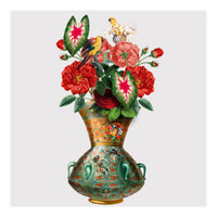 flower vase collage art (Print Only)