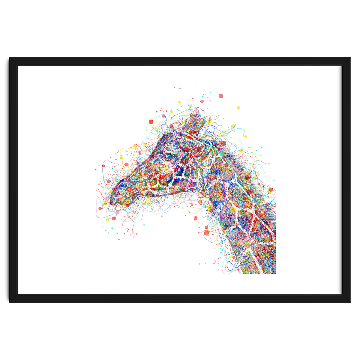 giraffe watercolor lines