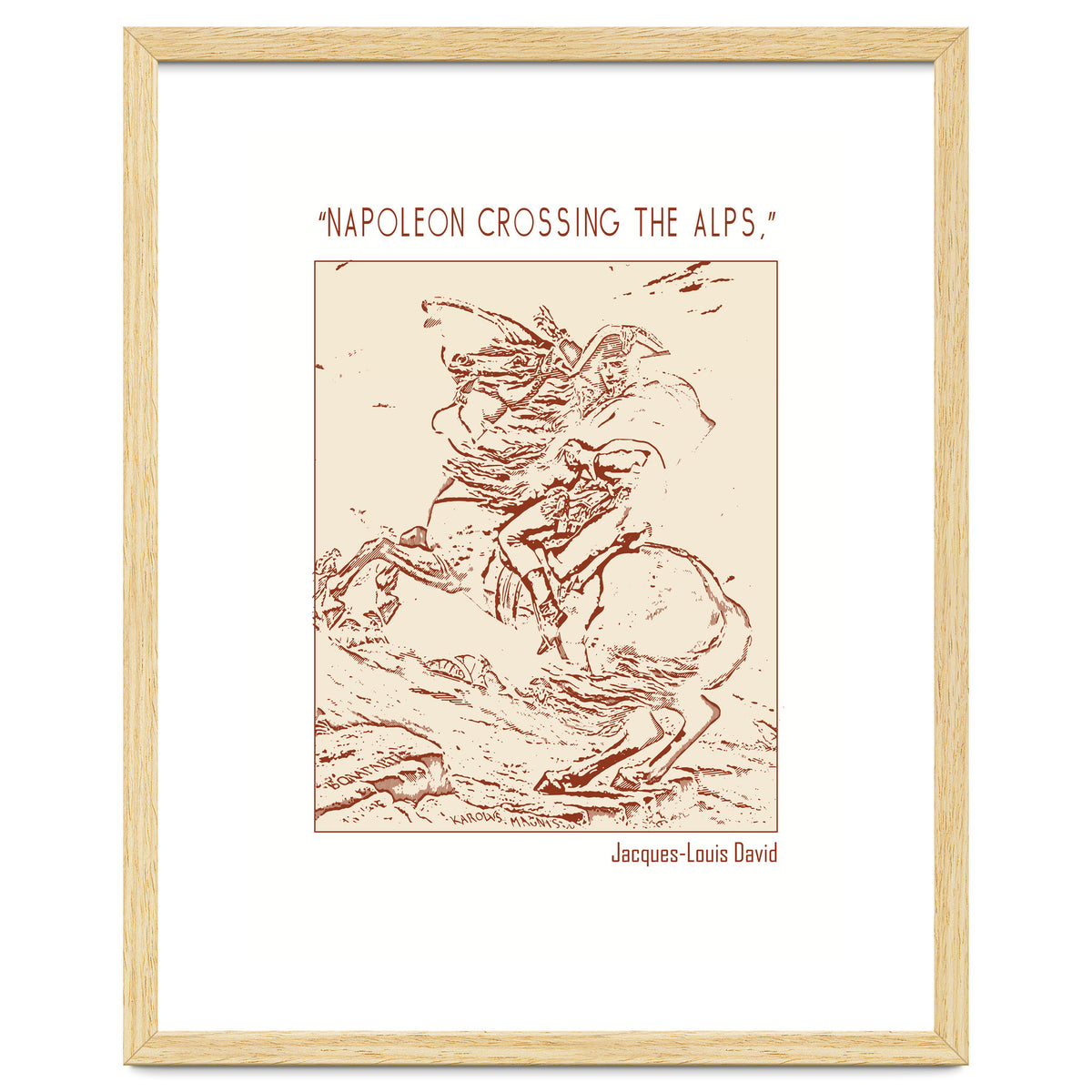 “napoleon Crossing The Alps,” – Jacques Louis David