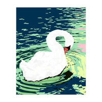 Self Reliance, Swan Birds Painting, Self Esteem Self Love Positivity, Proud Freedom Independence Wildlife Animals (Print Only)