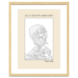 Skull Of A Skeleton With A Burning Cigarette Vincent Van Gogh Ascii Art thumbnail