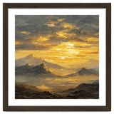 Vibrant Golden Hour Horizon Over Distant Mountain Ridges thumbnail