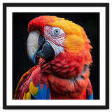 Scarlet Macaw Parrot Close Up Portrait Vivid Colors thumbnail