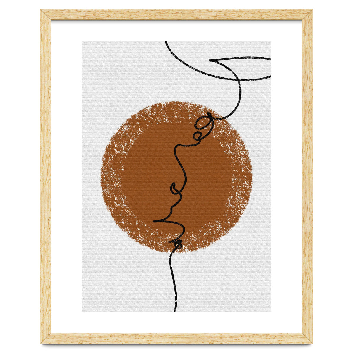 Abstract Brown and Black Lines