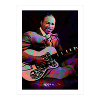 Jimmy Reed American BLues Musician Legend Colorful (Print Only)