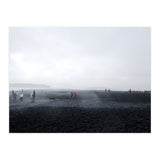 Tourists on the black sand beach - Iceland  (Print Only) thumbnail