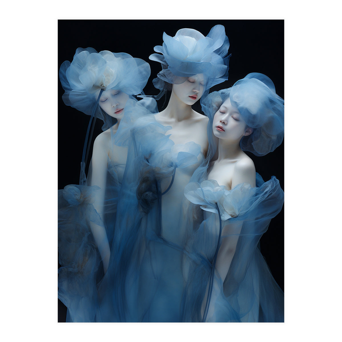 Adam247 Three Woman In Blue Costumes With Flowers In Their Hair A7e8c3e3 Cb3b 42a1 8296 B9a18a54076f Copy (Print Only)