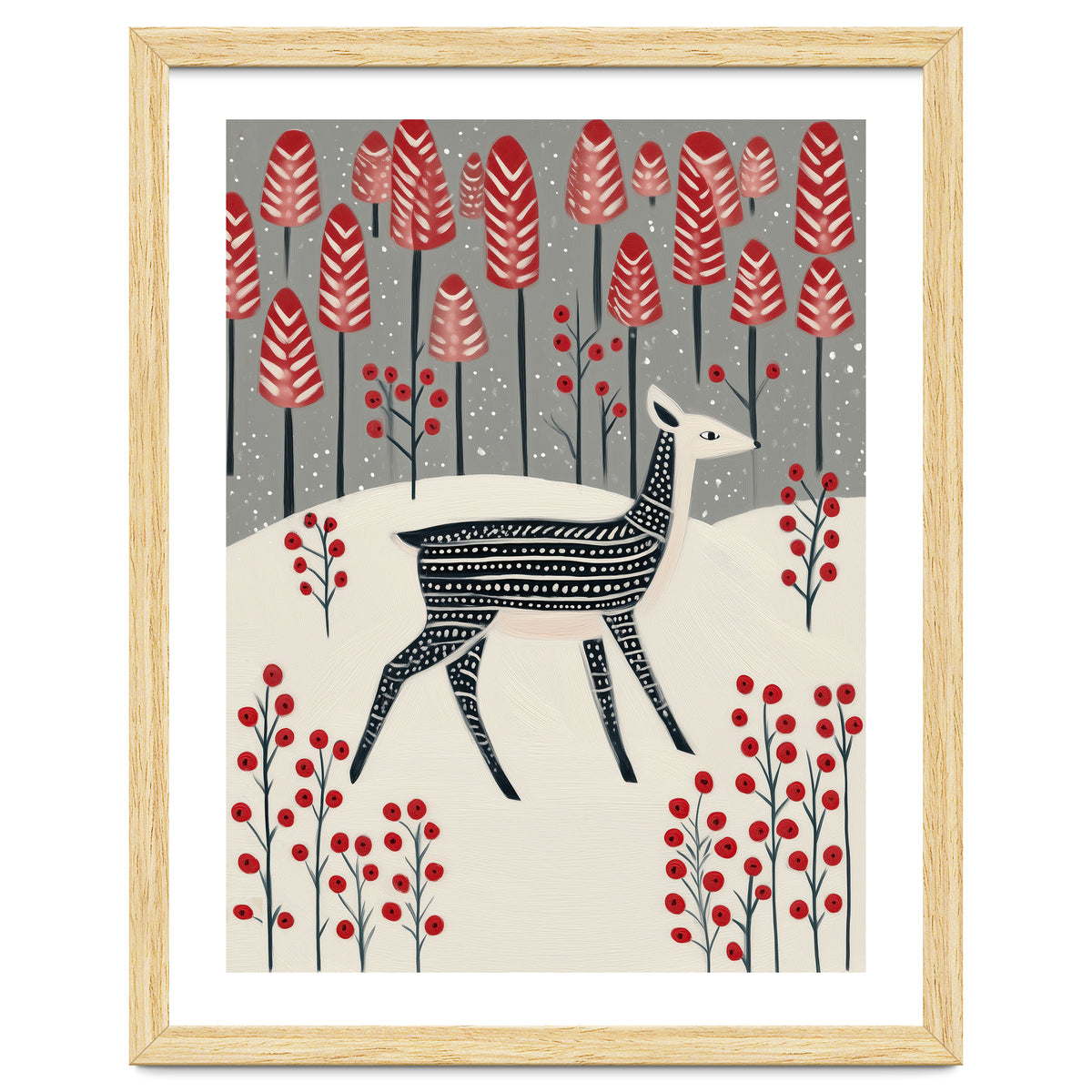 Fawn in a Winter Landscape