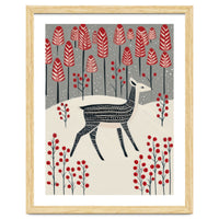 Fawn in a Winter Landscape