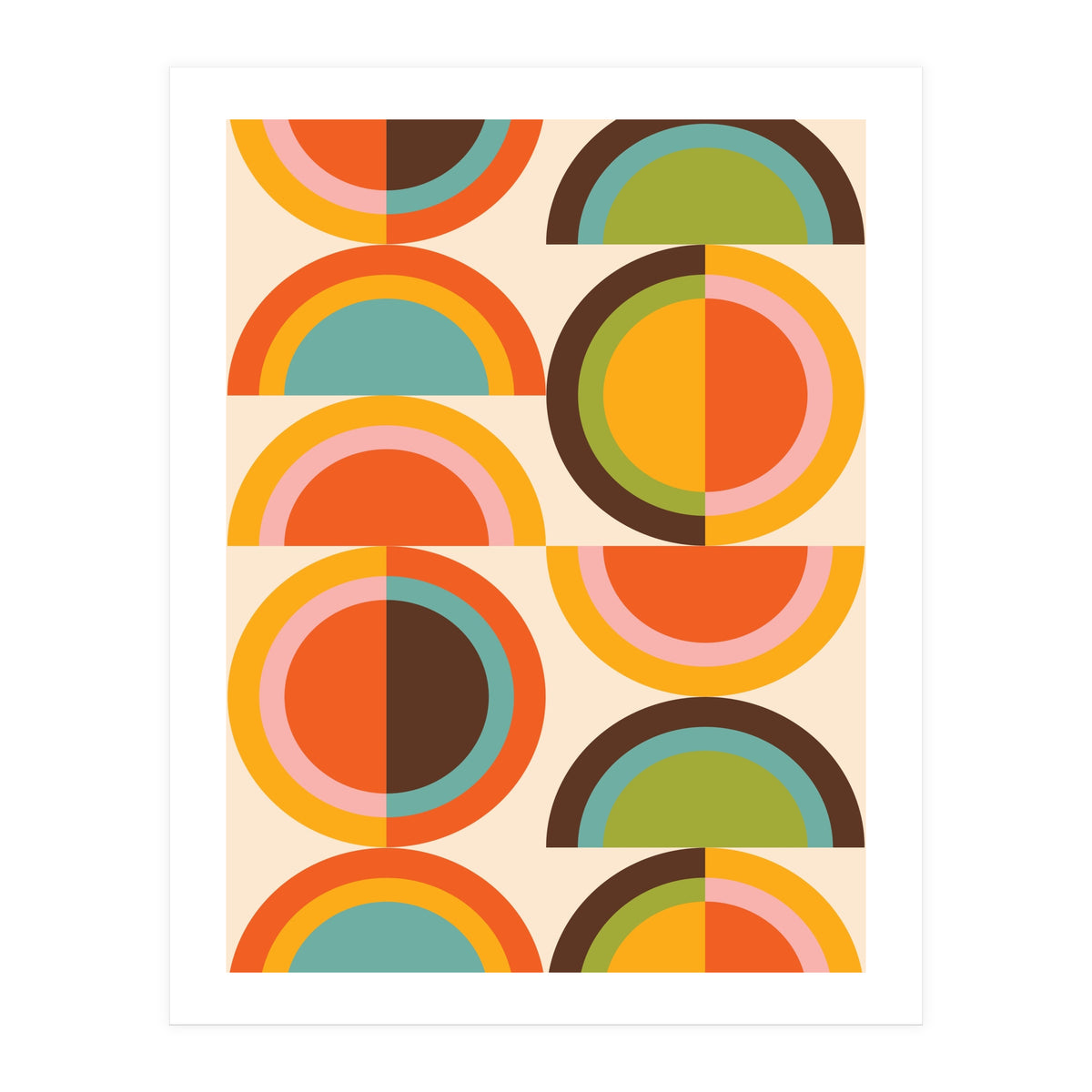 Bauhaus Geometric Rainbow (Print Only)