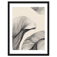 Black And White Flowing Lines Organic Shapes