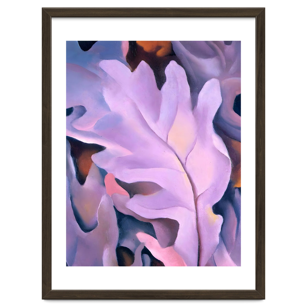 Georgia O’Keeffe – Purple Leaves (1922) | Elegant Botanical Modernist Composition in Rich Violet Tones