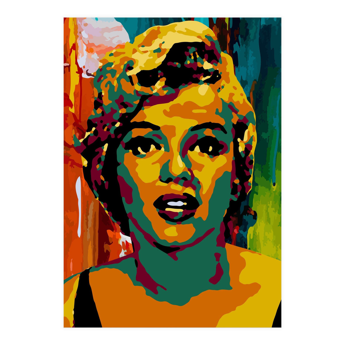 Marilyn Monroe Colorful abstract 3 (Print Only)