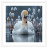 Swan Floating Serene On Calm Water thumbnail