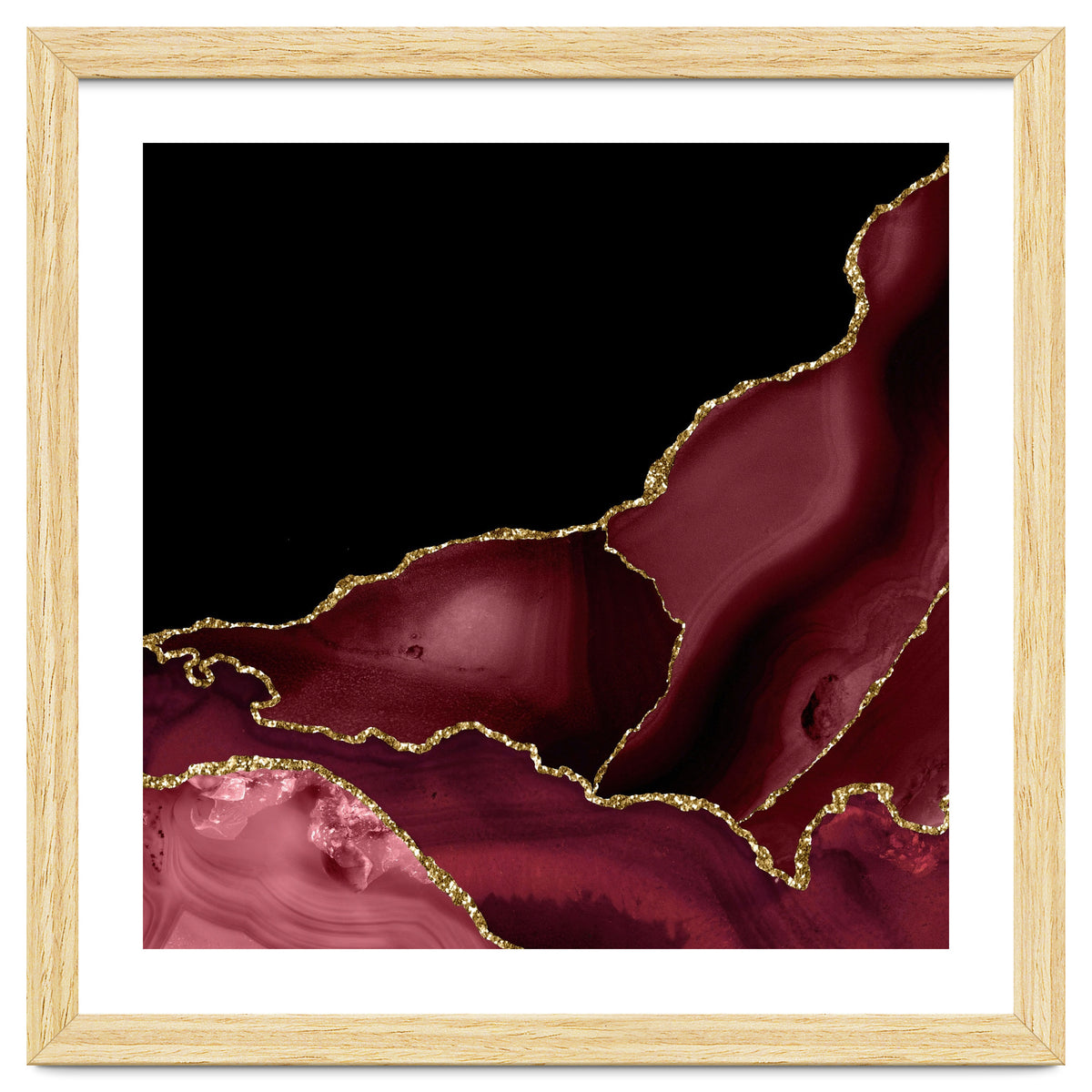Burgundy & Gold Agate Texture 03