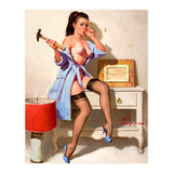 Hot Pinup Girl With A Hammer (Print Only) thumbnail