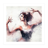 Elegant Ballet Dancer Portrait In Motion (Print Only) thumbnail