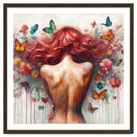 Wild Red Hair Butterfly Back