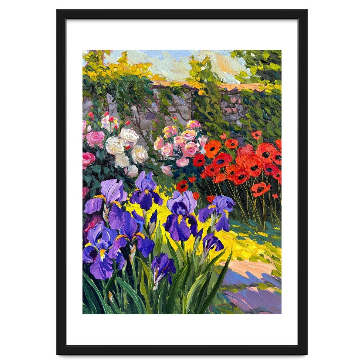 Sun-Drenched Secret Garden Oil Painting