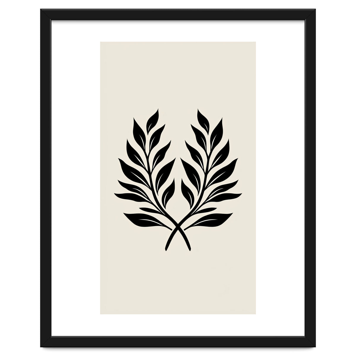 Minimalist Laurel Wreath: Botanical Line Art