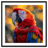 Scarlet Macaw Parrot Close Up Portrait thumbnail