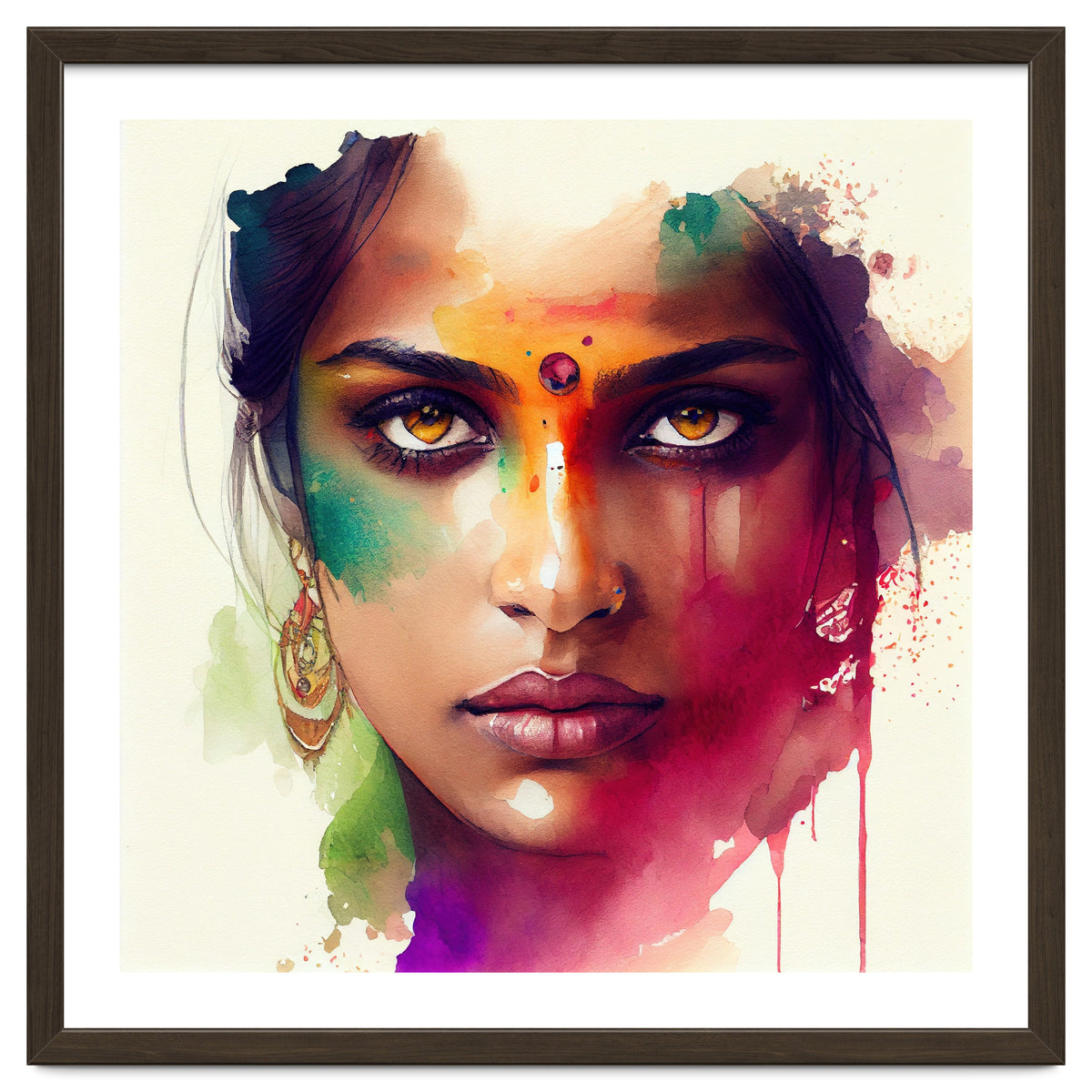 Watercolor Hindu Woman #2