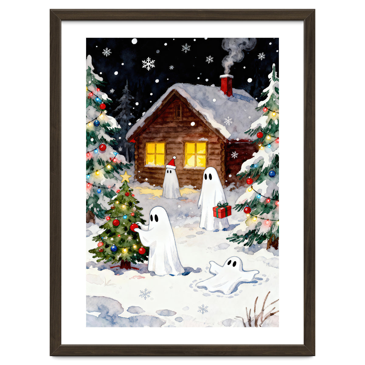 Spirited and Playful Christmas Ghost